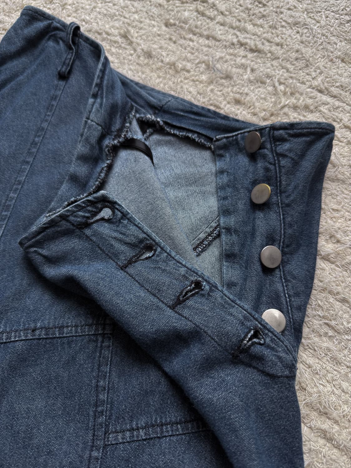 Stitched Oriental Patch Denim Skirt 0405 상품이미지4