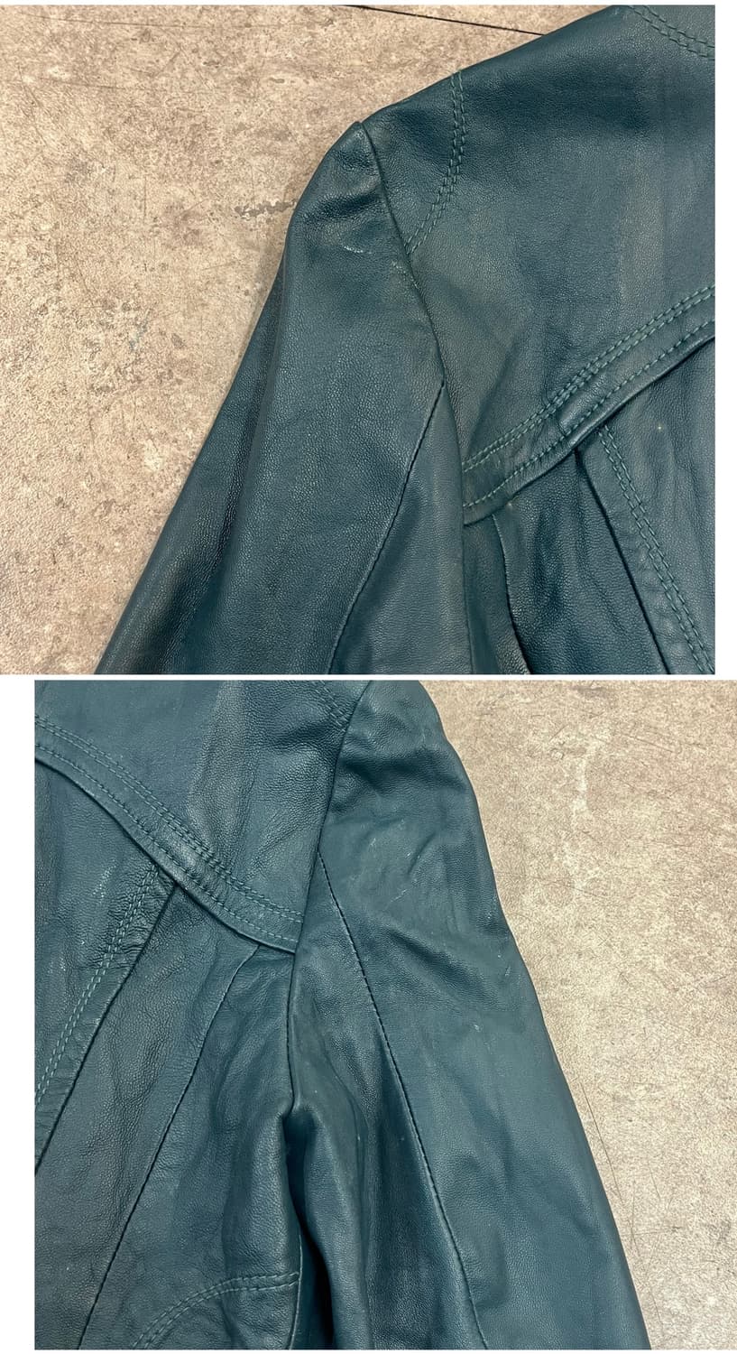 양가죽 레더 자켓 다크 그린 55 #csz3654 상품이미지9