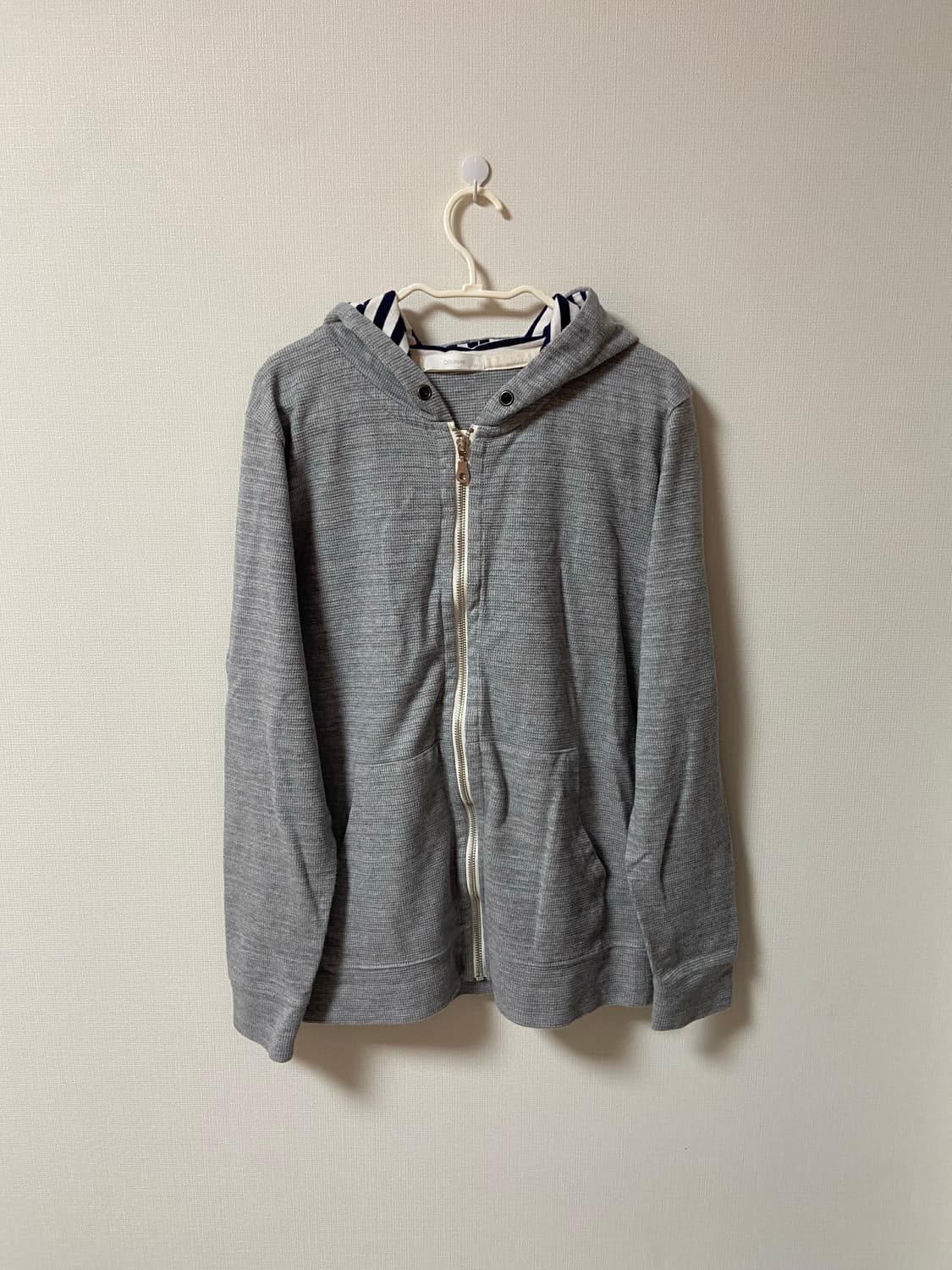 일본 빈티지 모리걸 하구미 스트라이프 후드 집업 상품이미지2