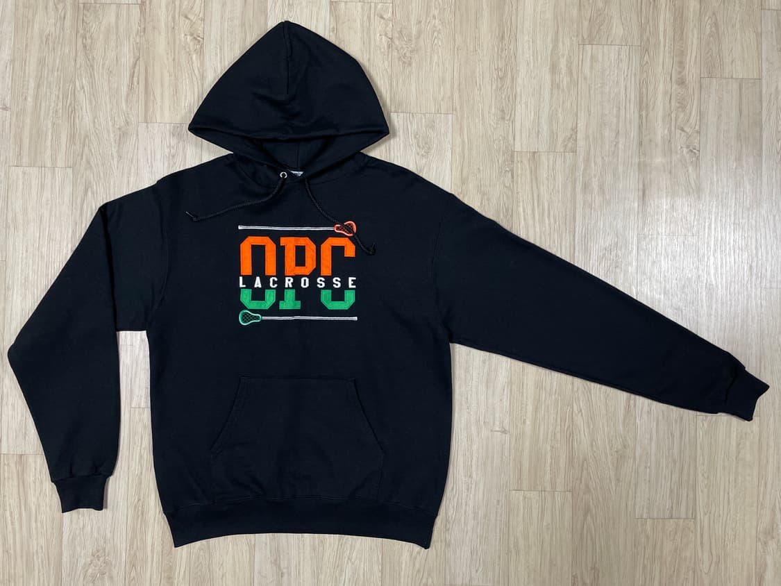 100) 챔피온 라크로스 빅로고 블랙 후드티(데드스탁) 상품이미지2