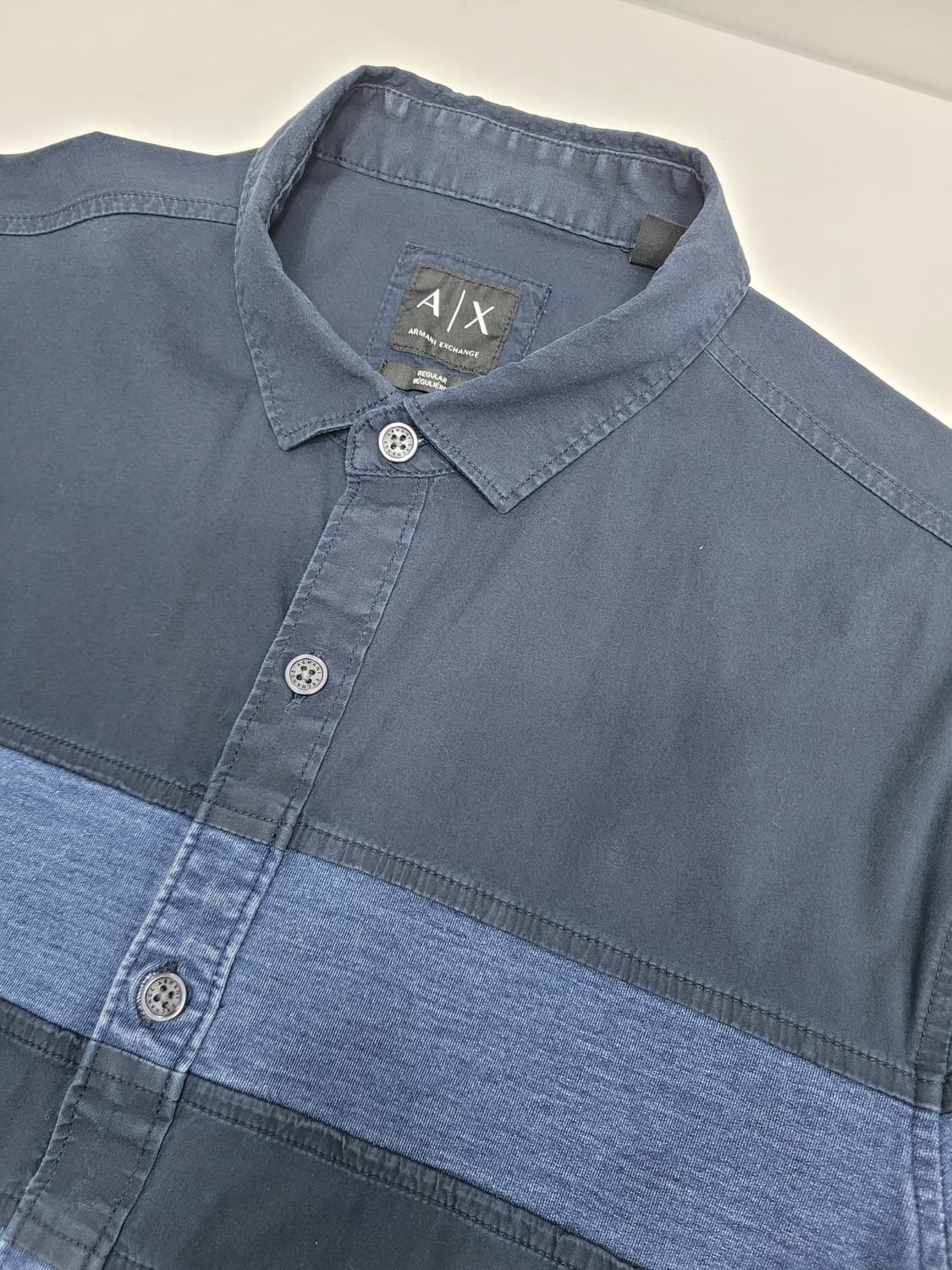 ARMANI 아르마니 익스체인지 코튼 컬러 블럭 셔츠 / 남 M  상품이미지3