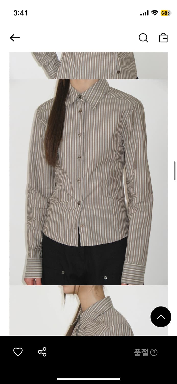 썬번프로젝트 스트라이프 셔츠 상품이미지1