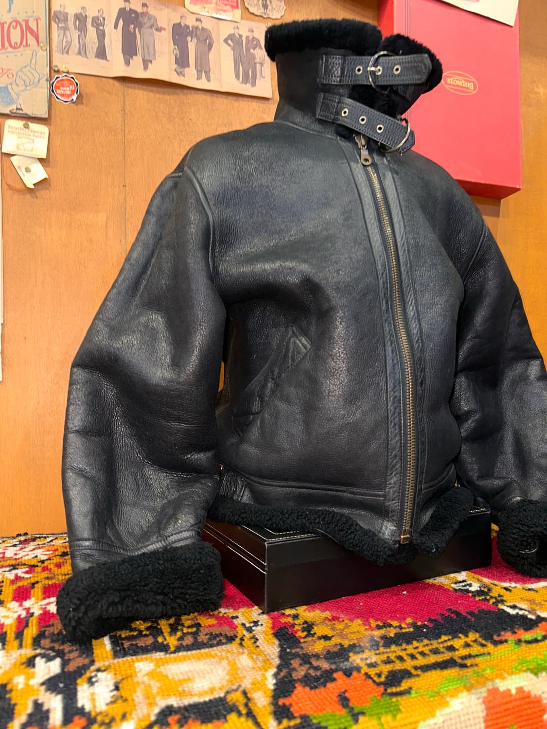 ( XL ) B3무스탕 워크웨어 아메카지 밀리터리 레더자켓 가죽자켓 상품이미지3