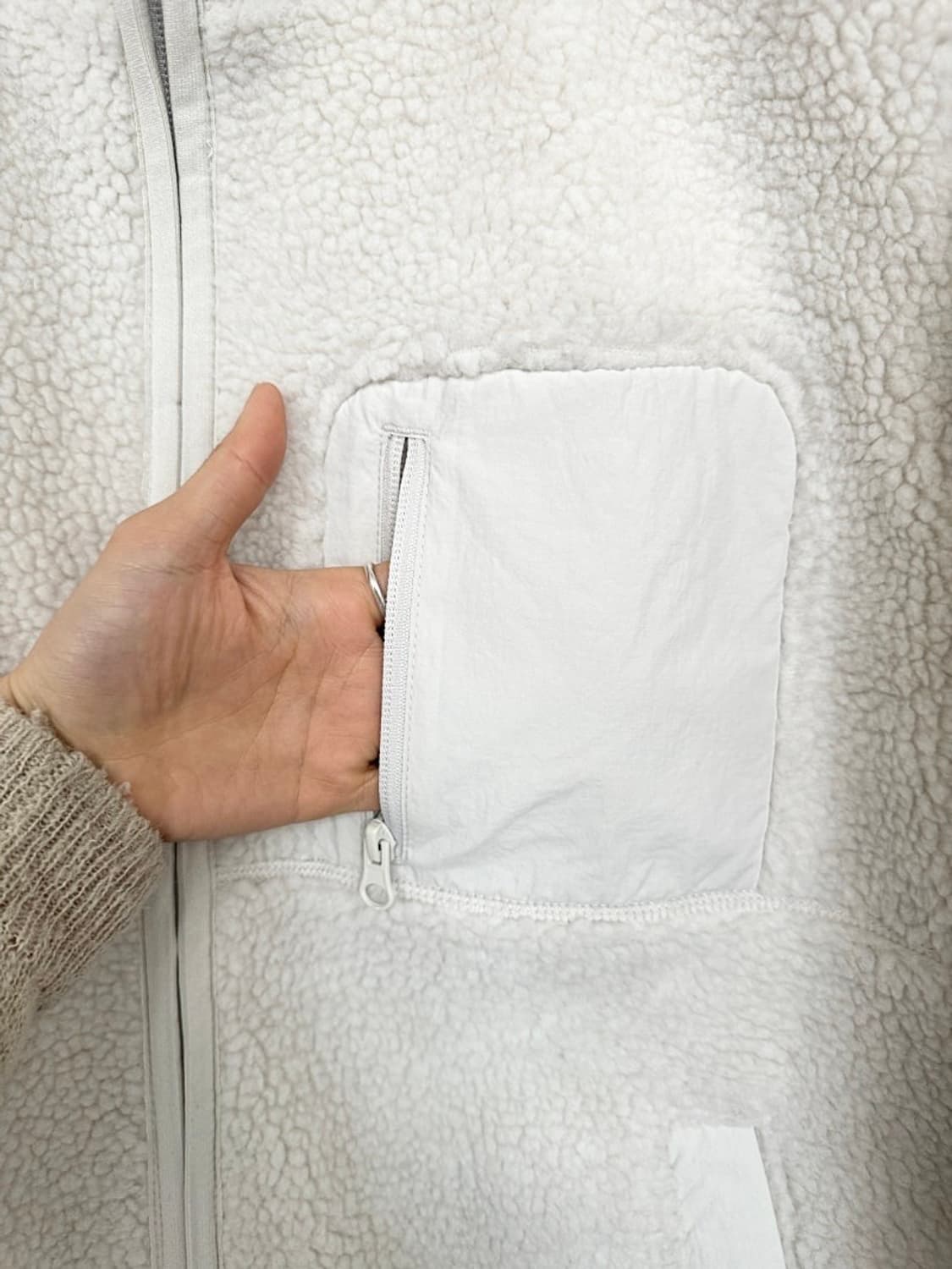 (정품/새상품) 자주 남성 아이보리 덤블보아 집업 점퍼 상품이미지10