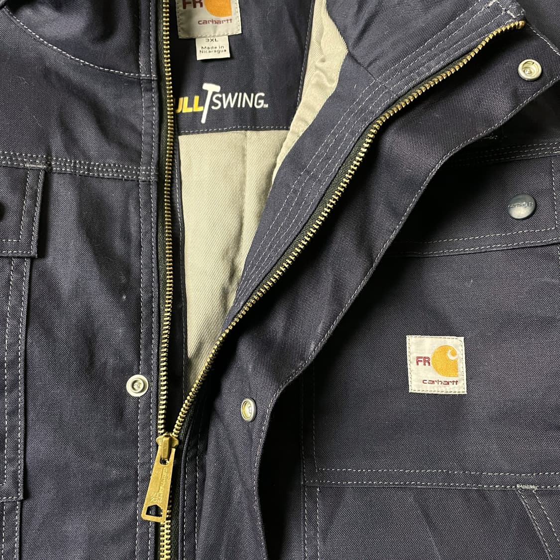 CARHARTT 칼하트 빈티지 네이비 코튼 워크자켓 A00332 상품이미지3