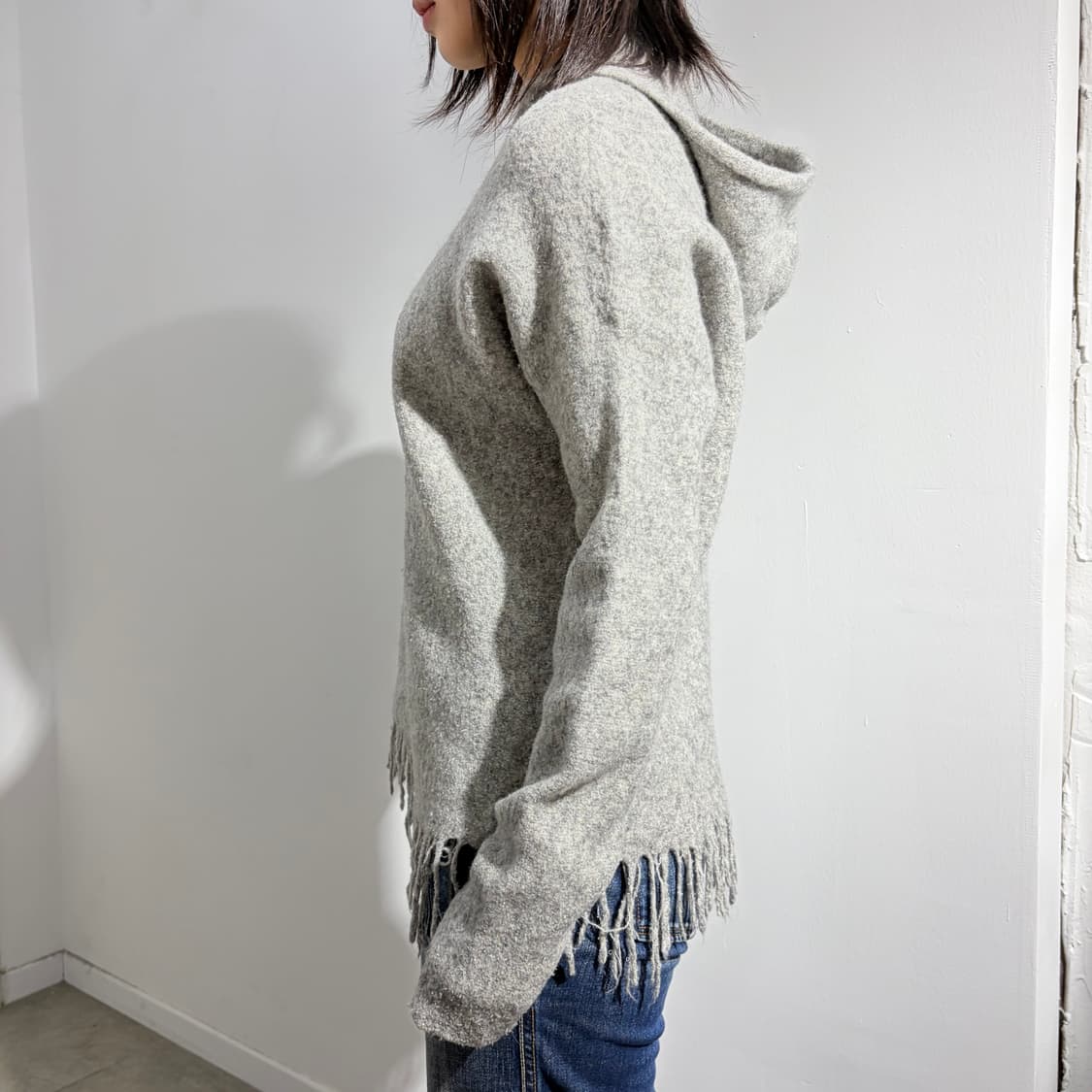 T by Alexander Wang 프린지 후드티 니트 상품이미지4