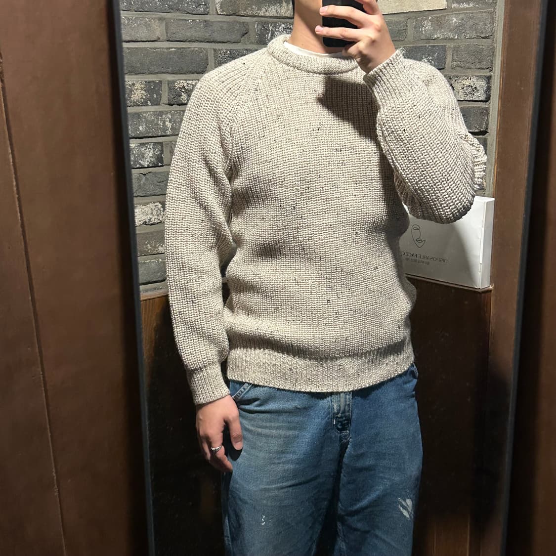 M) Aran Crafts 아란크래프트 피셔맨 울 니트 스웨터 상품이미지9