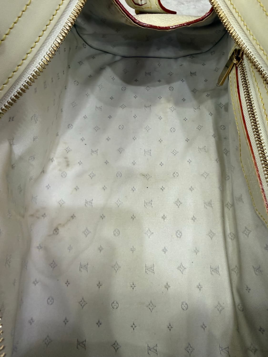 루이비통 화이트 레더 토드백 상품이미지7