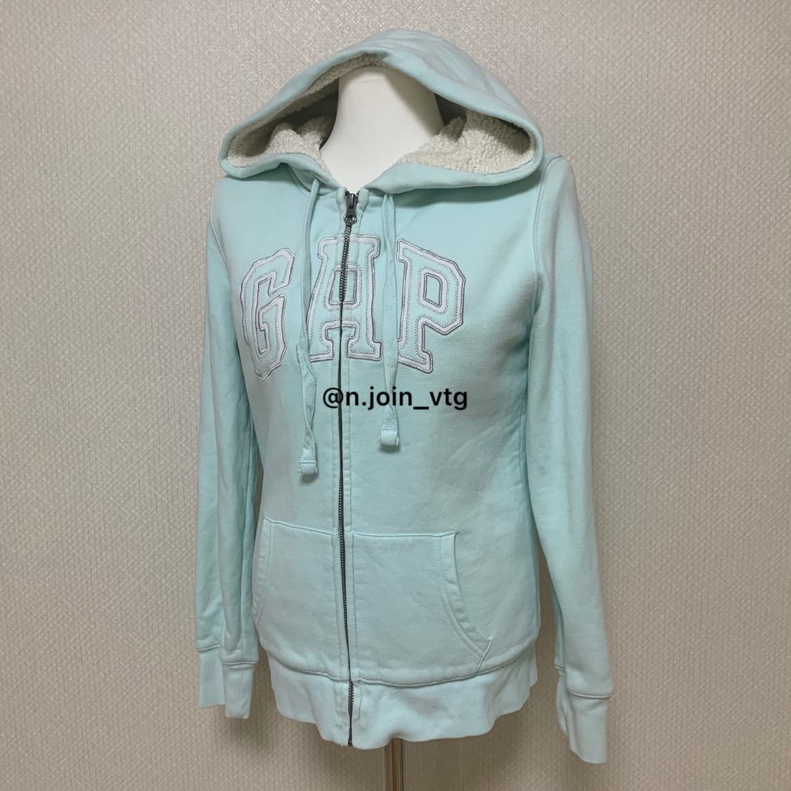 갭 민트 하늘 양털 후드집업 상품이미지2