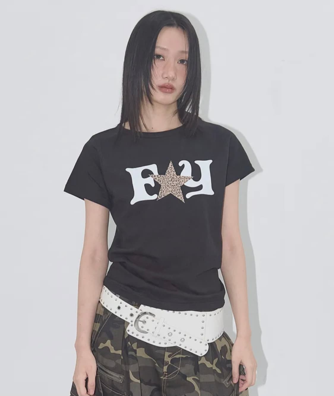 FY 레오파드 티 (BLACK) F25QB100 상품이미지3