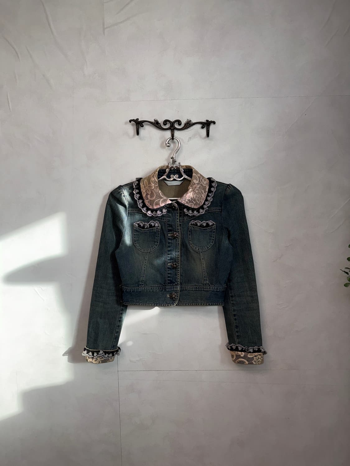 Anacapri floral lace crop denim jacket  상품이미지1