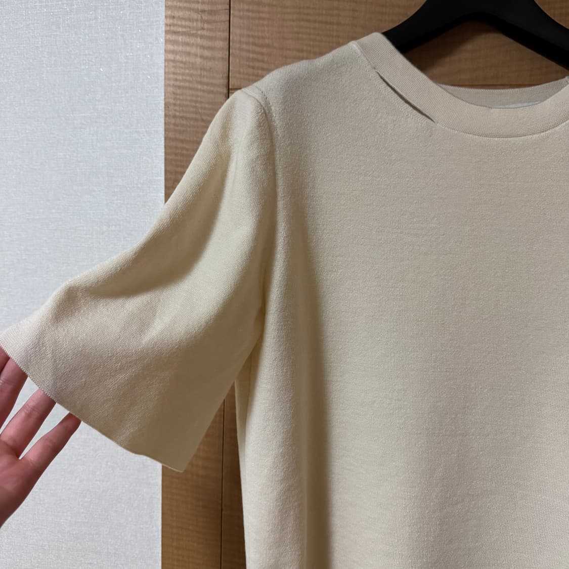 F 한섬 VOV 보브 울100 니트반팔 상품이미지3