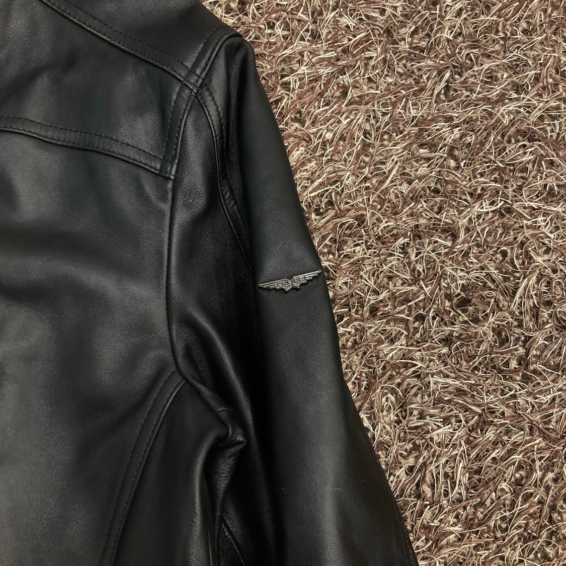 폴리스 양가죽 바이커 레더 가죽 자켓 상품이미지5