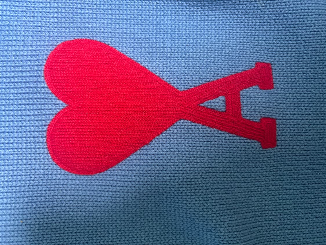 아미 니트 빅하트 로고 하늘색 20FW 상품이미지7