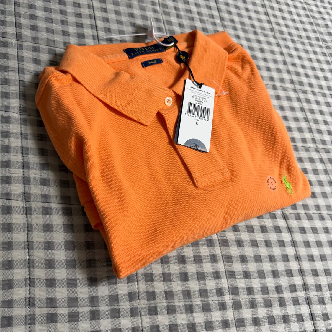 (L) 폴로랄프로렌 포니 슬림핏 pk 폴로티셔츠 오렌지 상품이미지1
