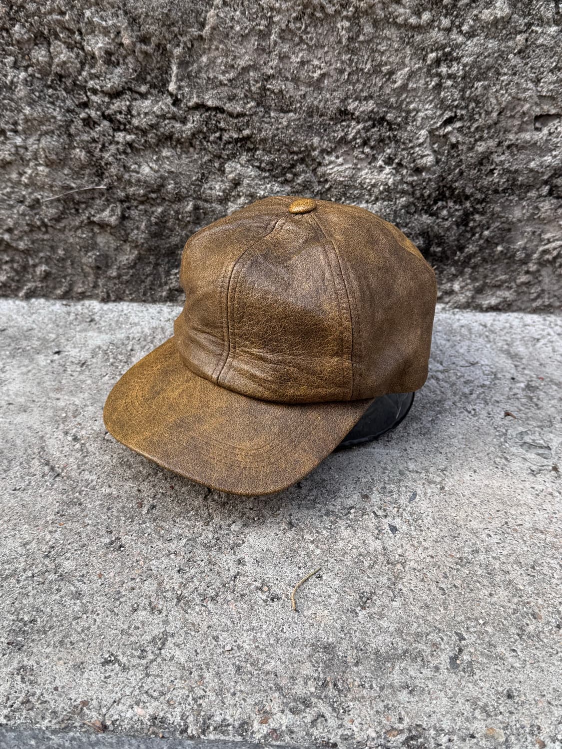 빈티지 디스트로이드 레더 캡  상품이미지1