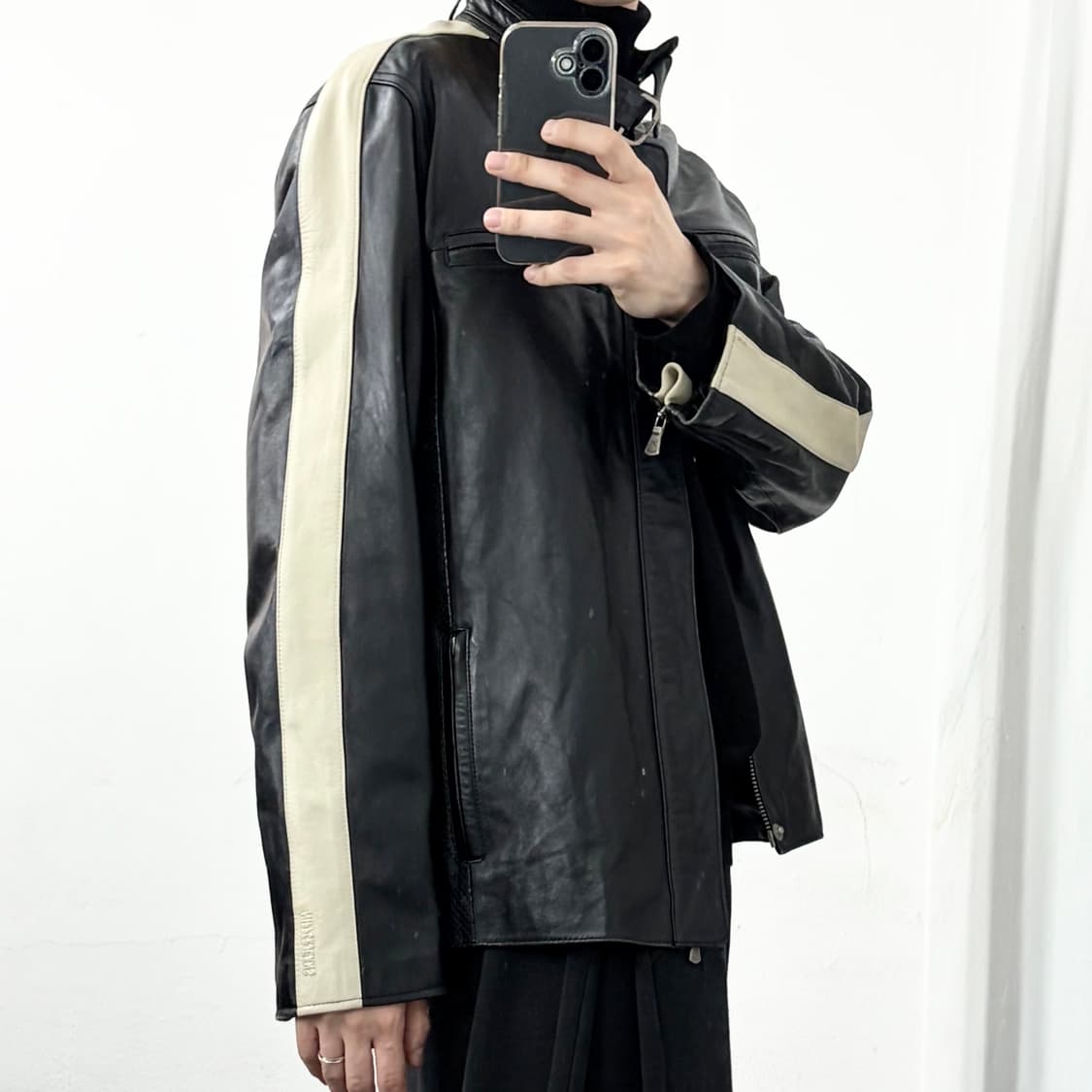 Nipper 양가죽 레이싱 바이커 자켓 상품이미지3