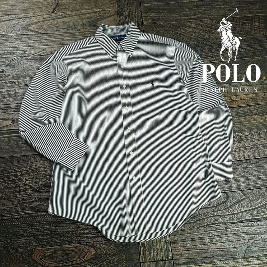 [폴로 랄프로렌] 포니 로고 자수 스트라이프 셔츠 M19953 상품이미지1