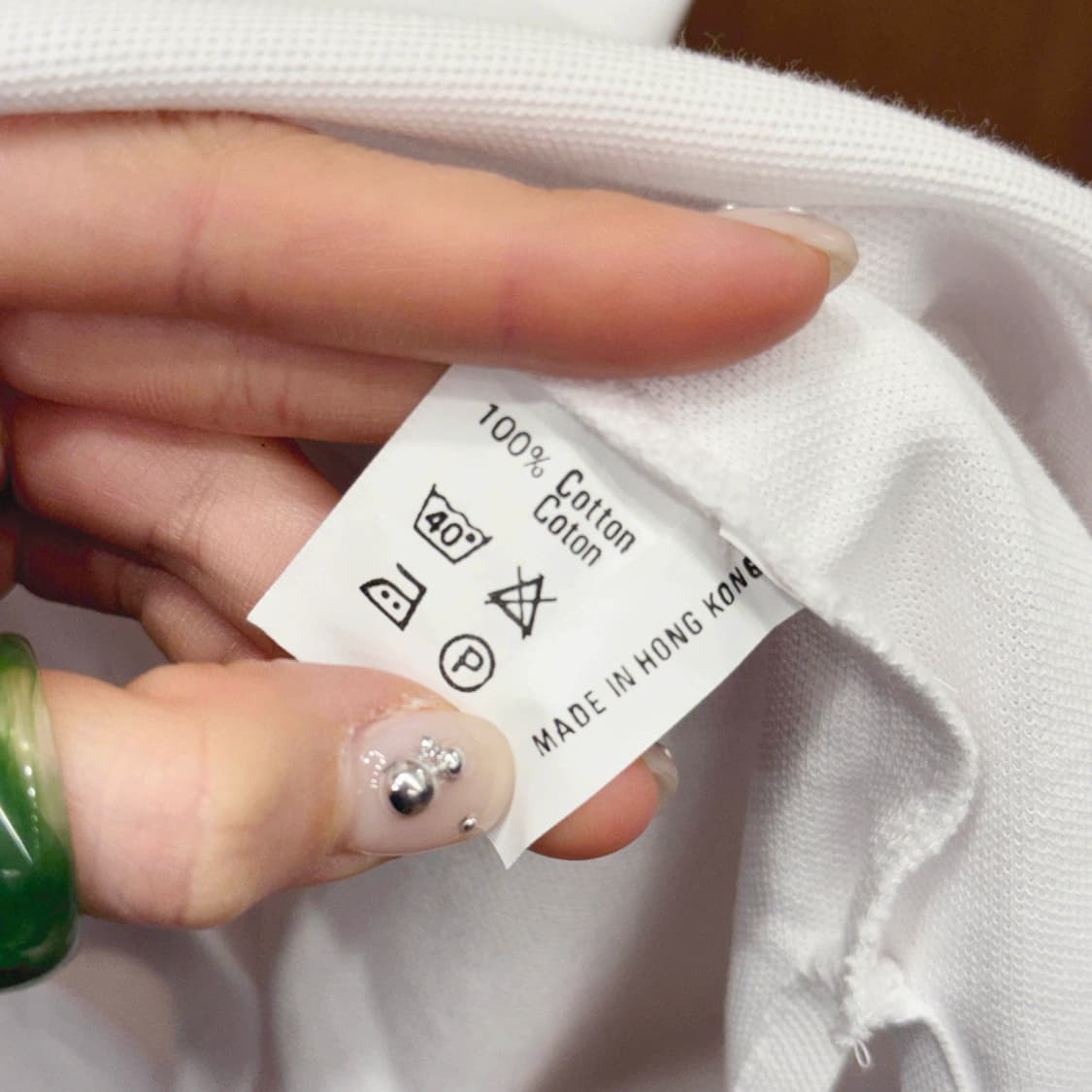 꾸레쥬 옴므 반팔 PK 티셔츠 파리 로고 자수 디테일 화이트 상품이미지8