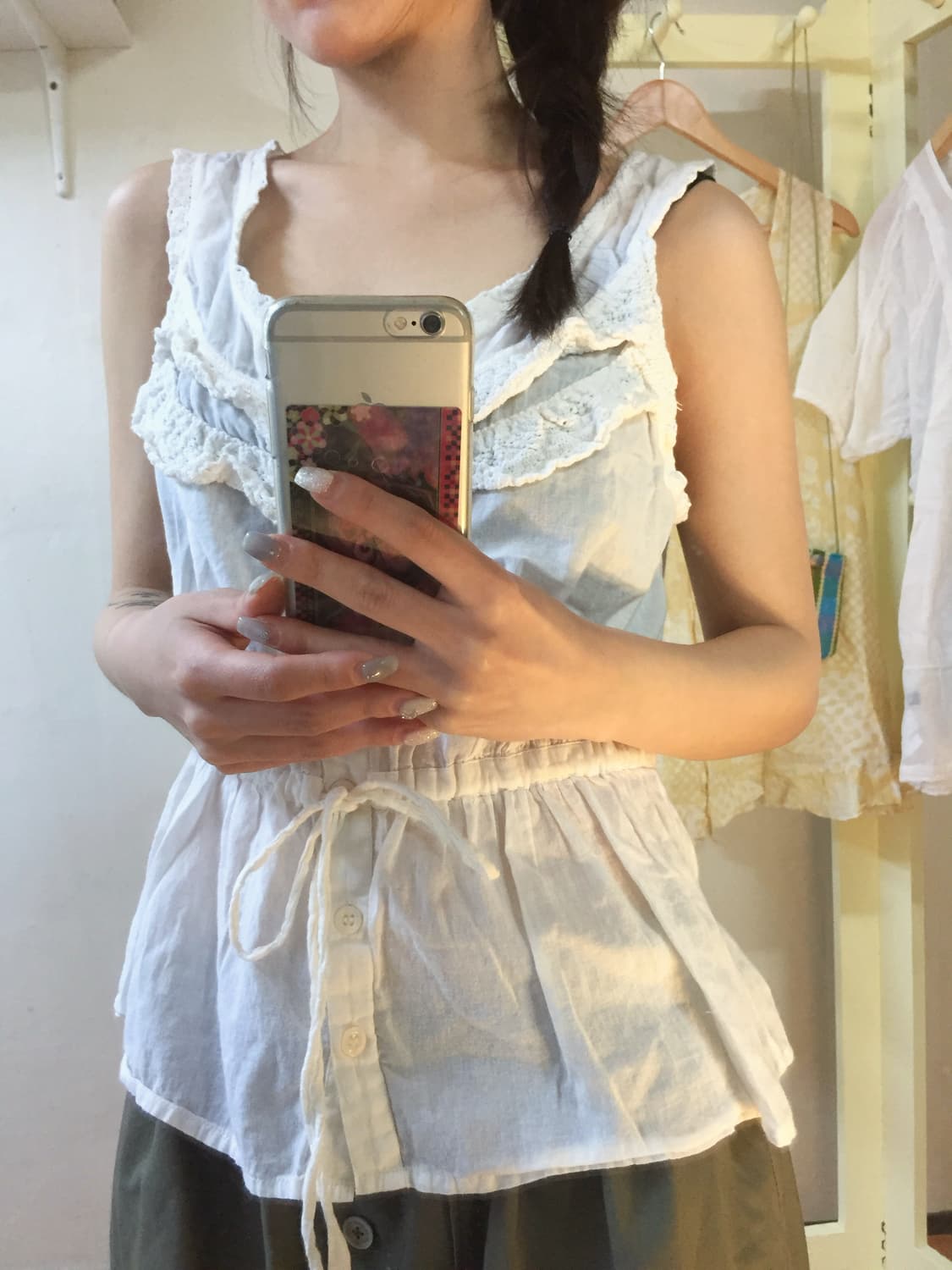 Forever 레이스 리본 나시 상품이미지3