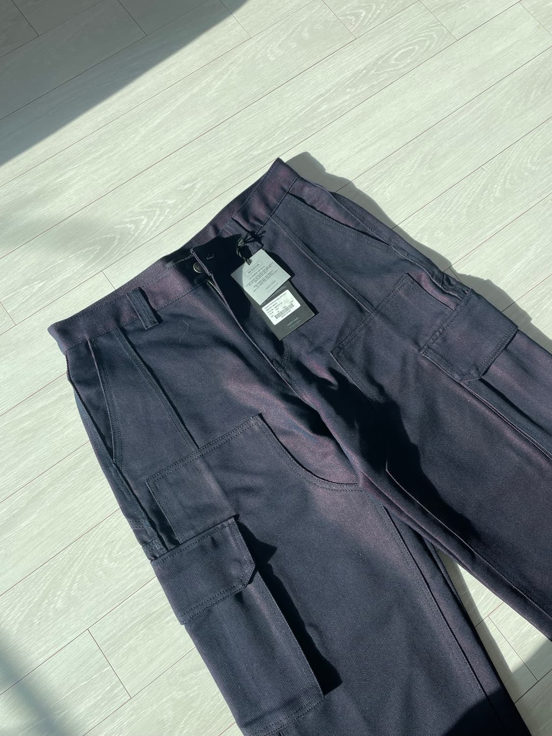 메종미네드 OBLIQUE CARPENTER WIDE PANTS NAVY 상품이미지1