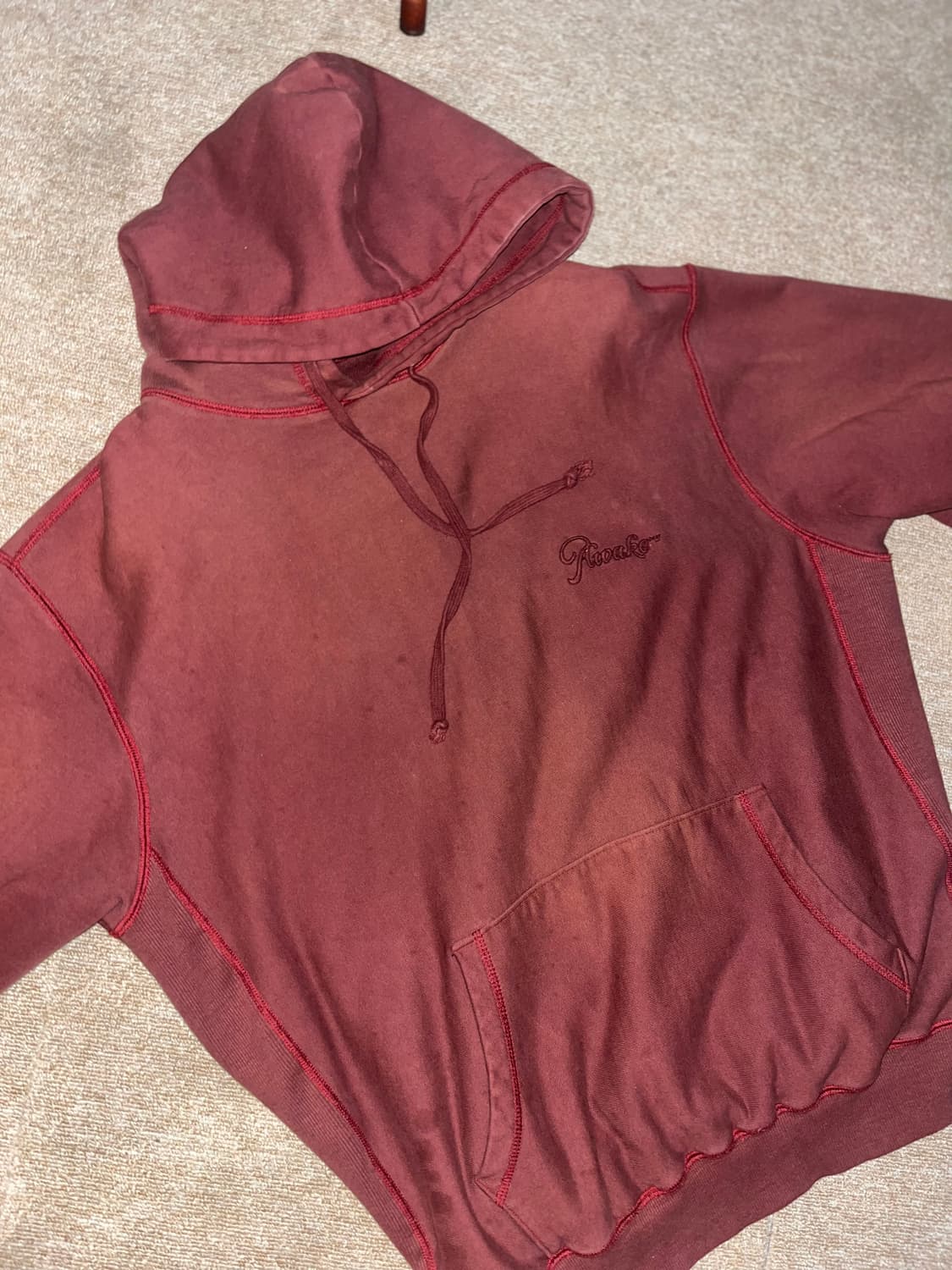 awake ny 버건디 후드티 상품이미지5