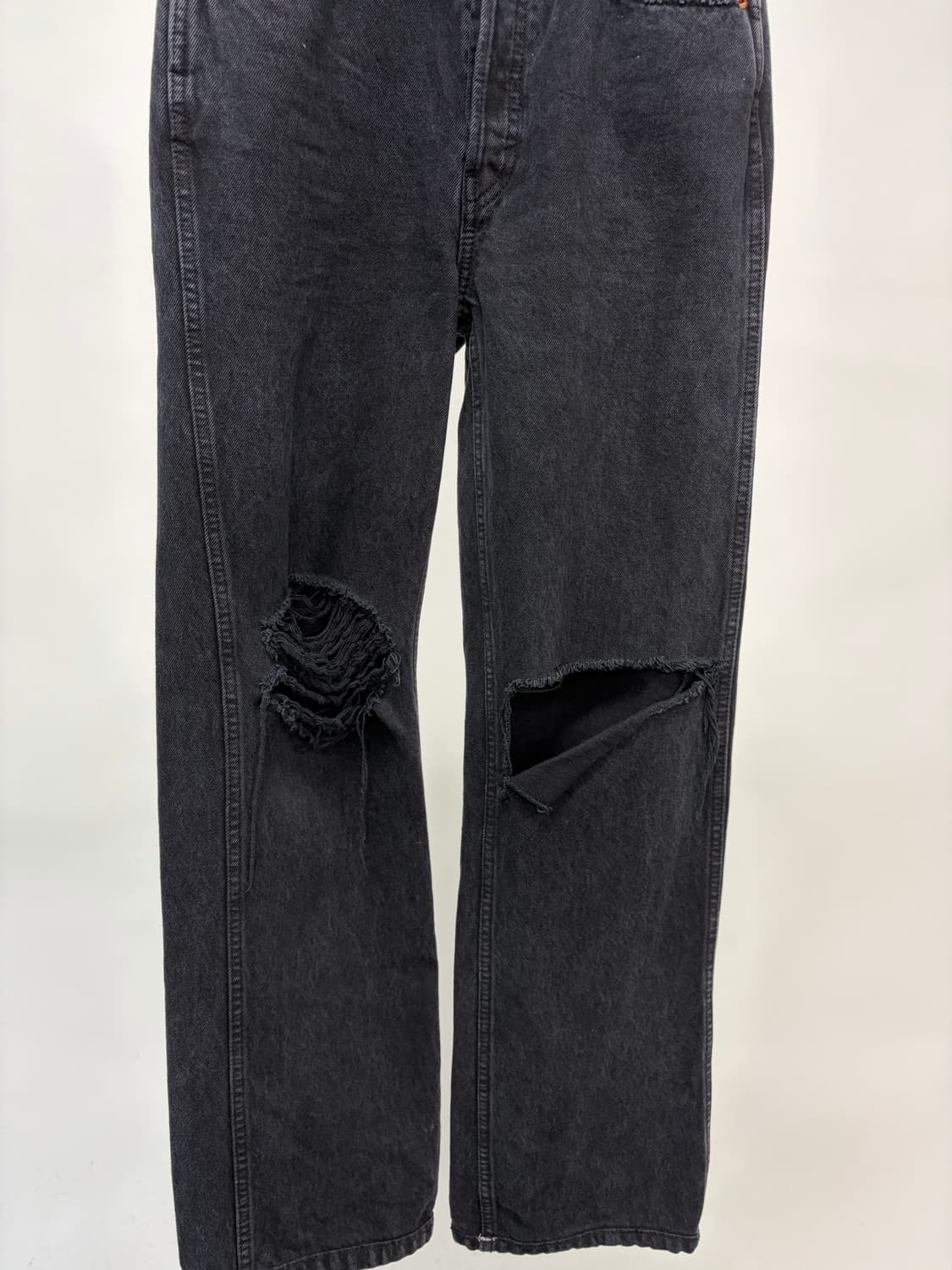 RE/DONE 리던 하이라이즈 블랙 루즈 데님 상품이미지5