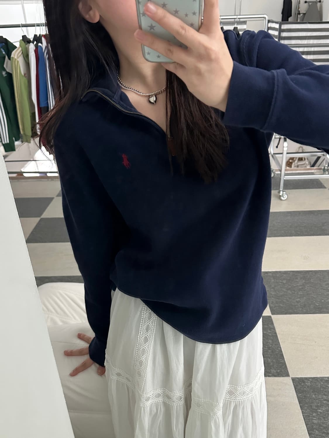 폴로 랄프로렌 네이비 코튼 하프집업  상품이미지6