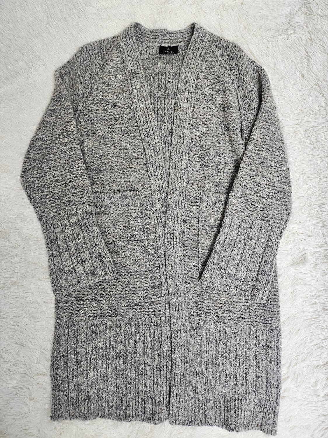 랑방 컬렉션 캐시미어 혼방 오픈 그레이 롱 가디건 90 상품이미지1