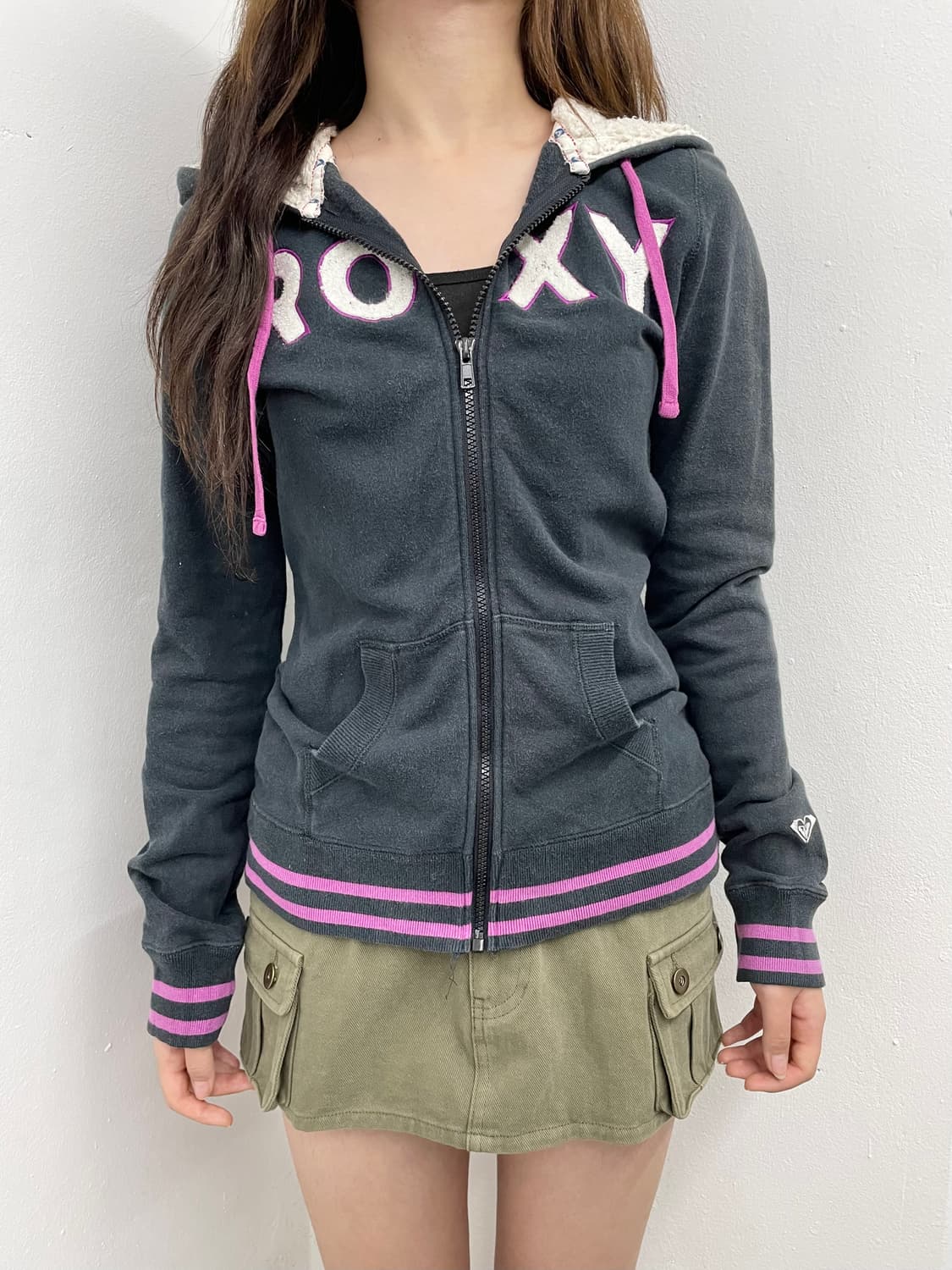 록시 로고 슬립 후드집업 상품이미지1