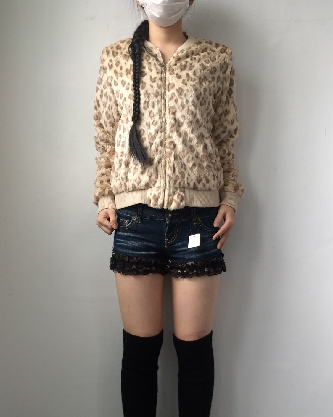 Lace point denim short 상품이미지5