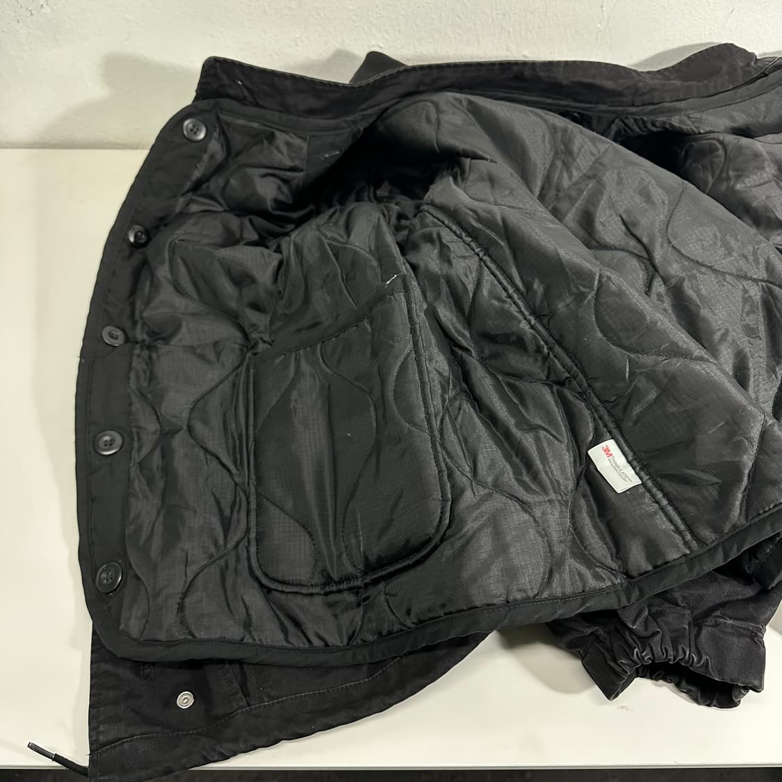 XL 라퍼지스토어 블랙 오버핏 3M내피 퍼리스트링 야상점퍼 상품이미지7