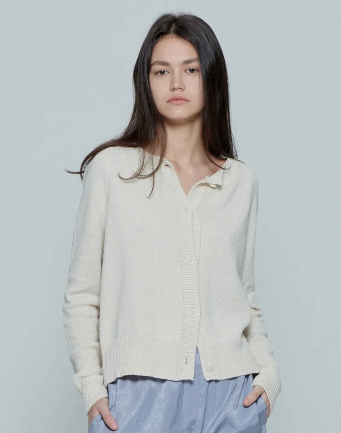 엔조블루스 부클 가디건 크림 상품이미지3