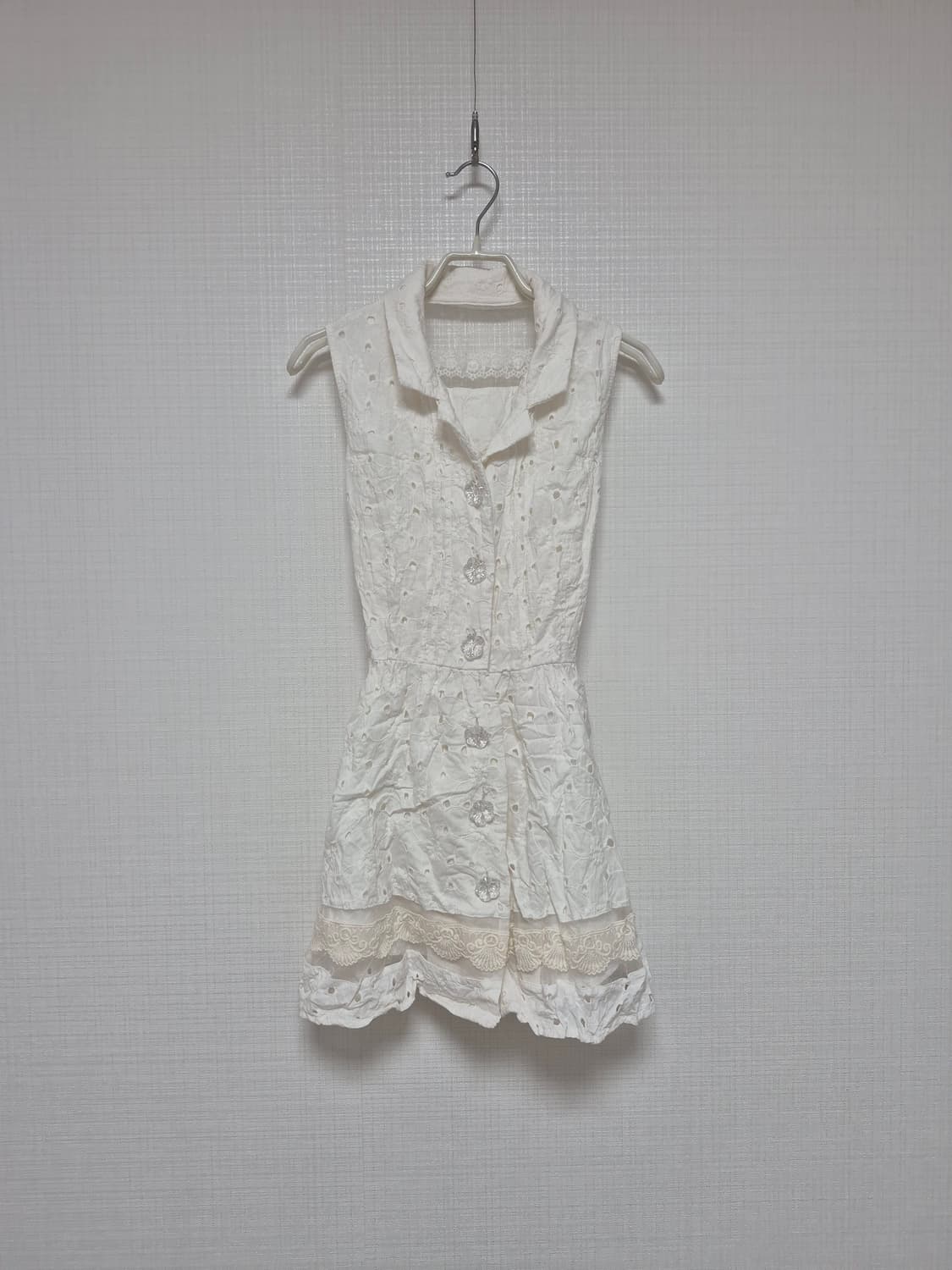 리즈리사  샘플 히메카지 레이스펀칭 셋업 오프화이트 상품이미지5