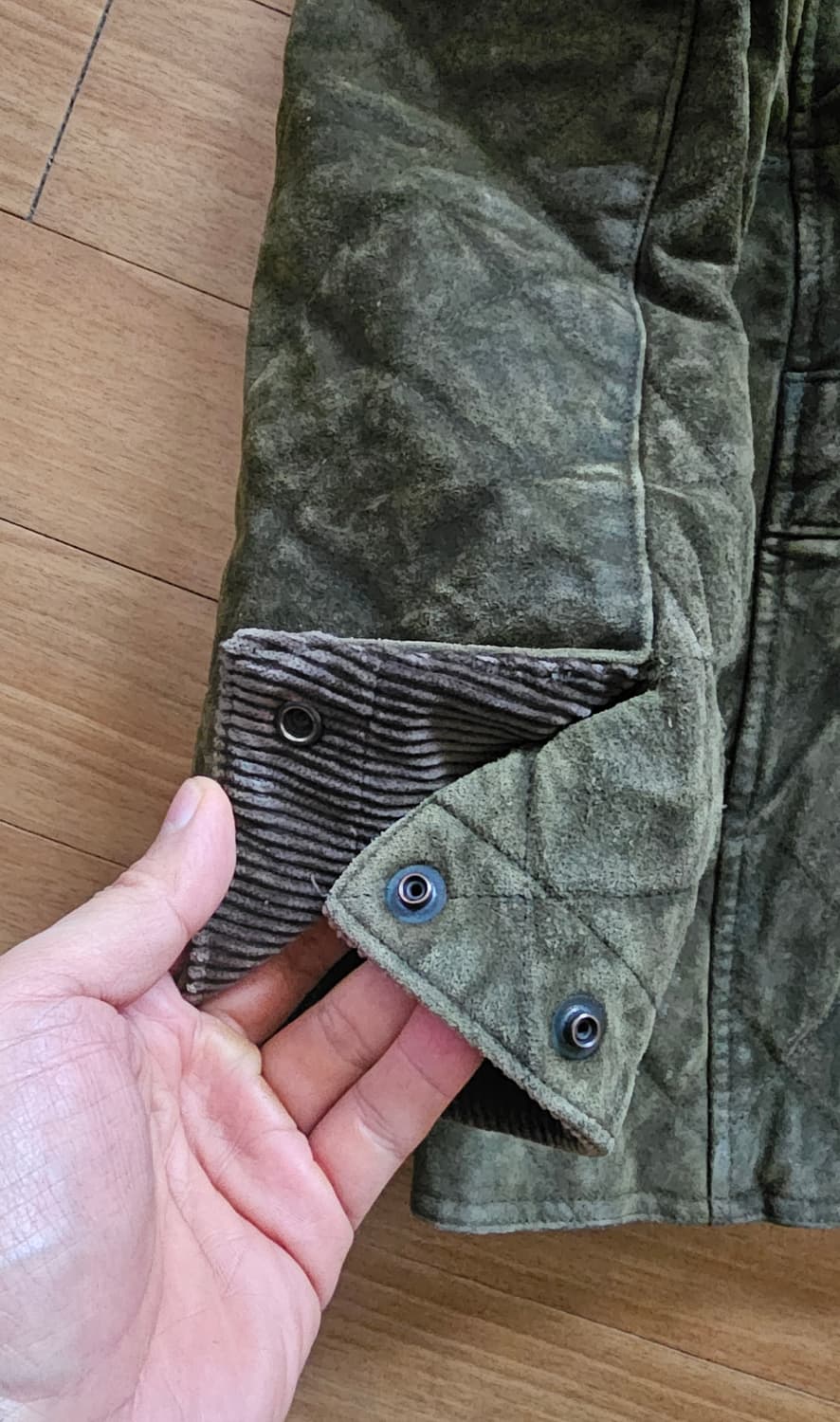 폴로 랄프로렌 오일 왁스 퀼팅 가죽 모호크 XL 사이즈  상품이미지8