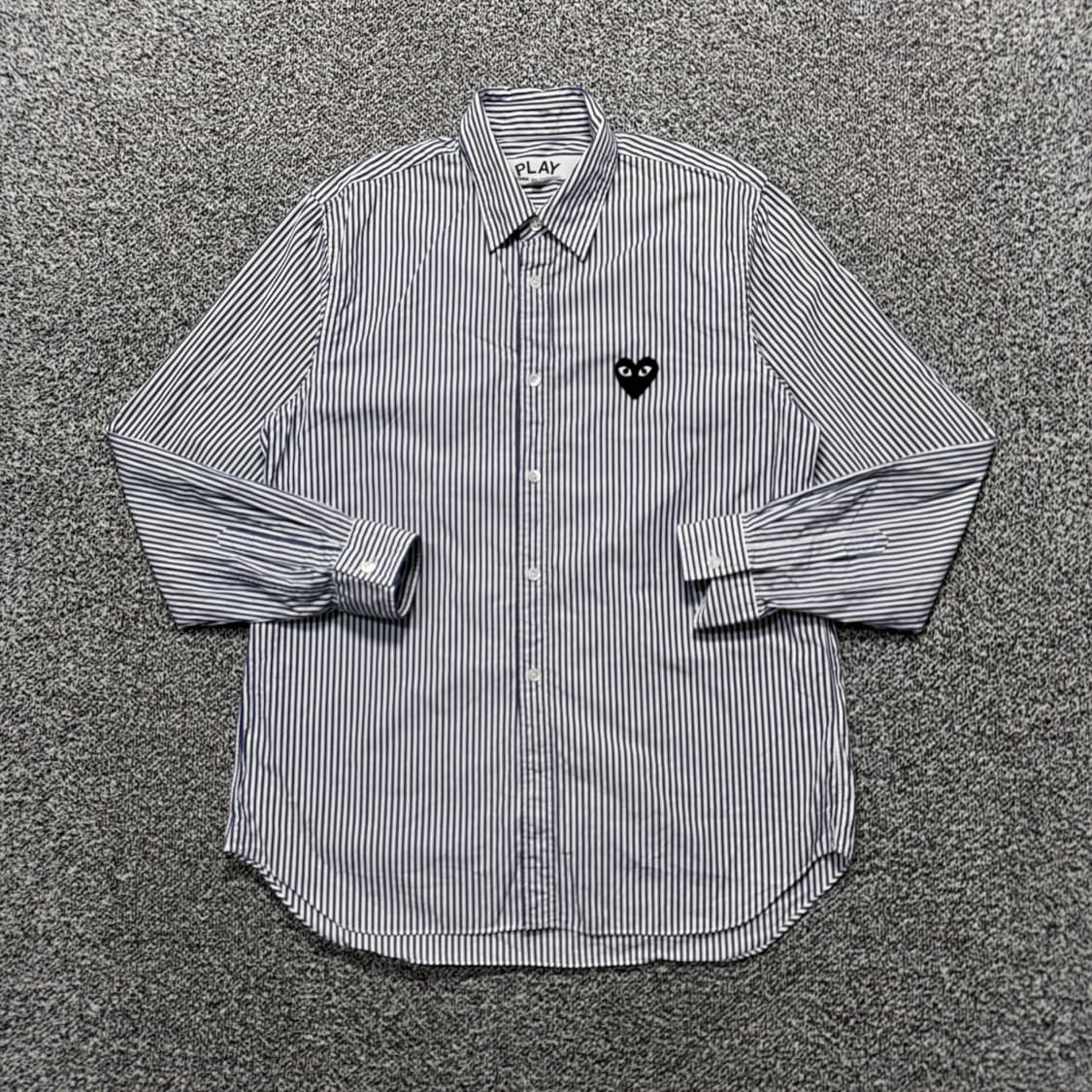 Name : 꼼데가르송 시그니처 블랙와펜 스트라이프 셔츠 :)  상품이미지1