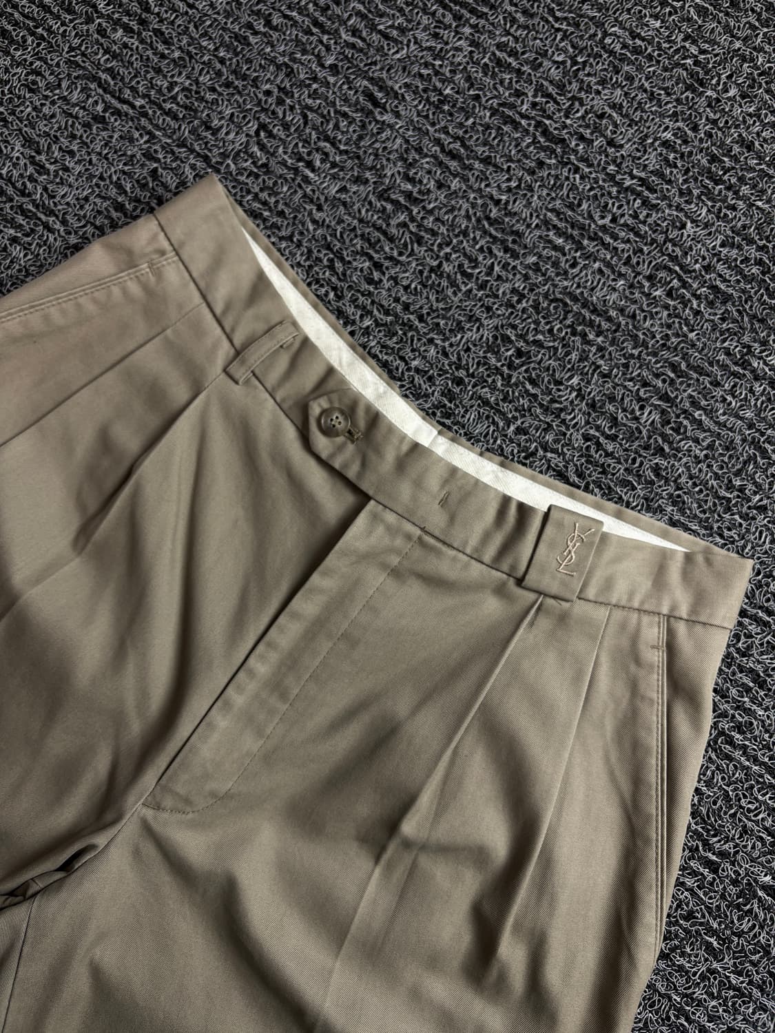 90s 입생로랑 아카이브 와이드핏 브라운 치노 팬츠 1762 상품이미지3