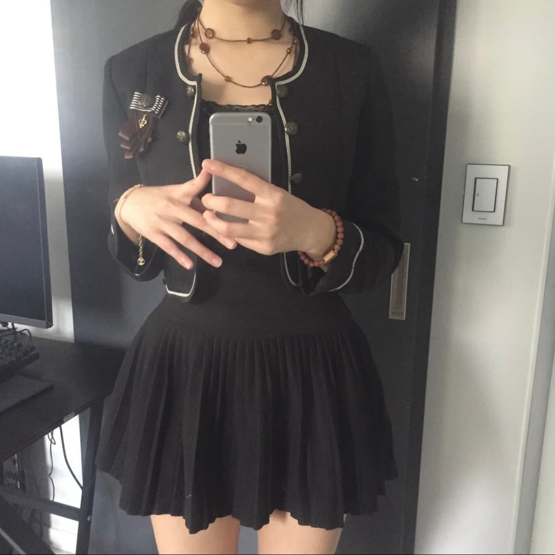 JPN VTG 히메갸루 로걀 트위드 숏자켓 상품이미지2