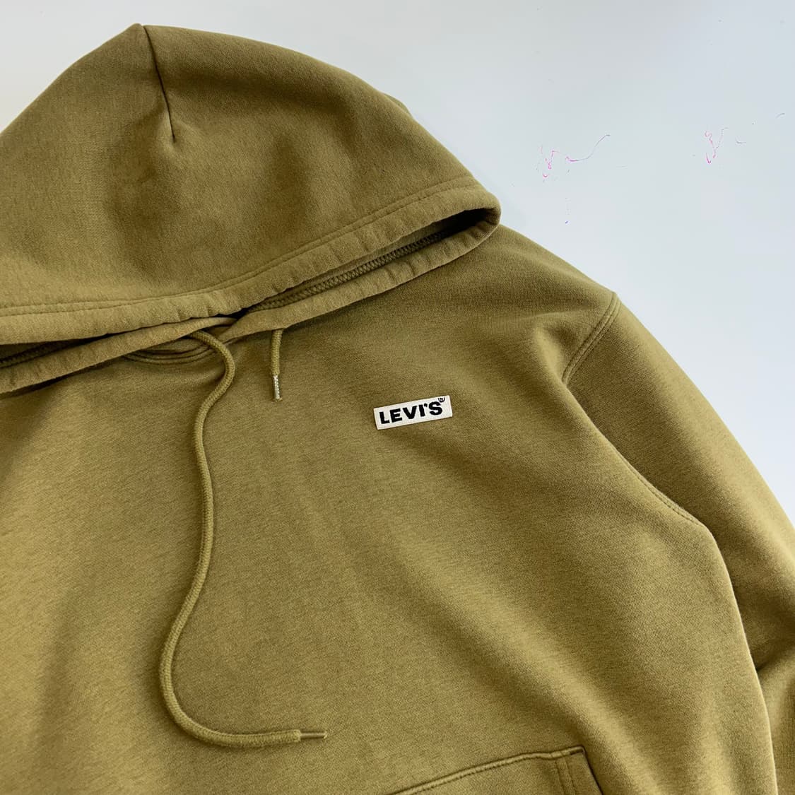 Levis 리바이스 백로고 올리브 후드티 상품이미지4