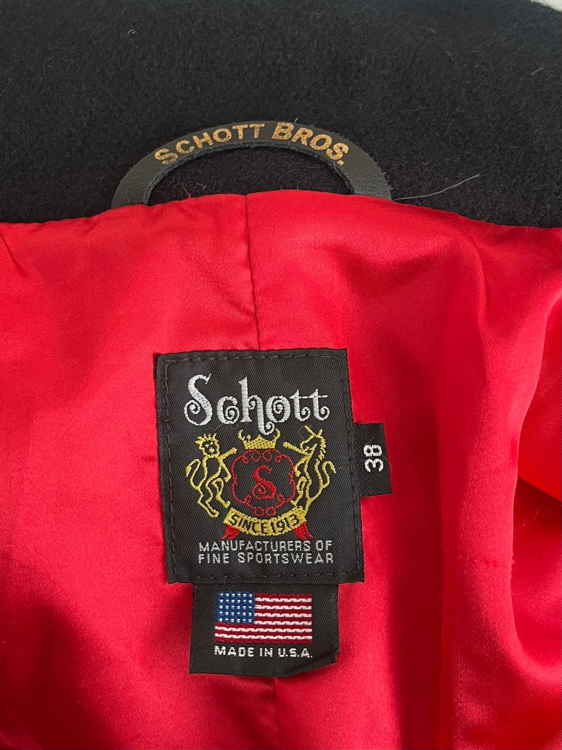 38) Schott 쇼트 피코트 블랙 상품이미지4