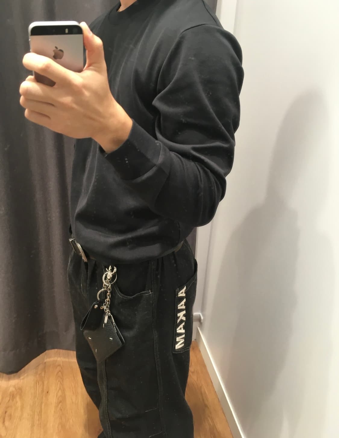 아캄 98 프린트 니 핀턱 데님 팬츠 상품이미지3