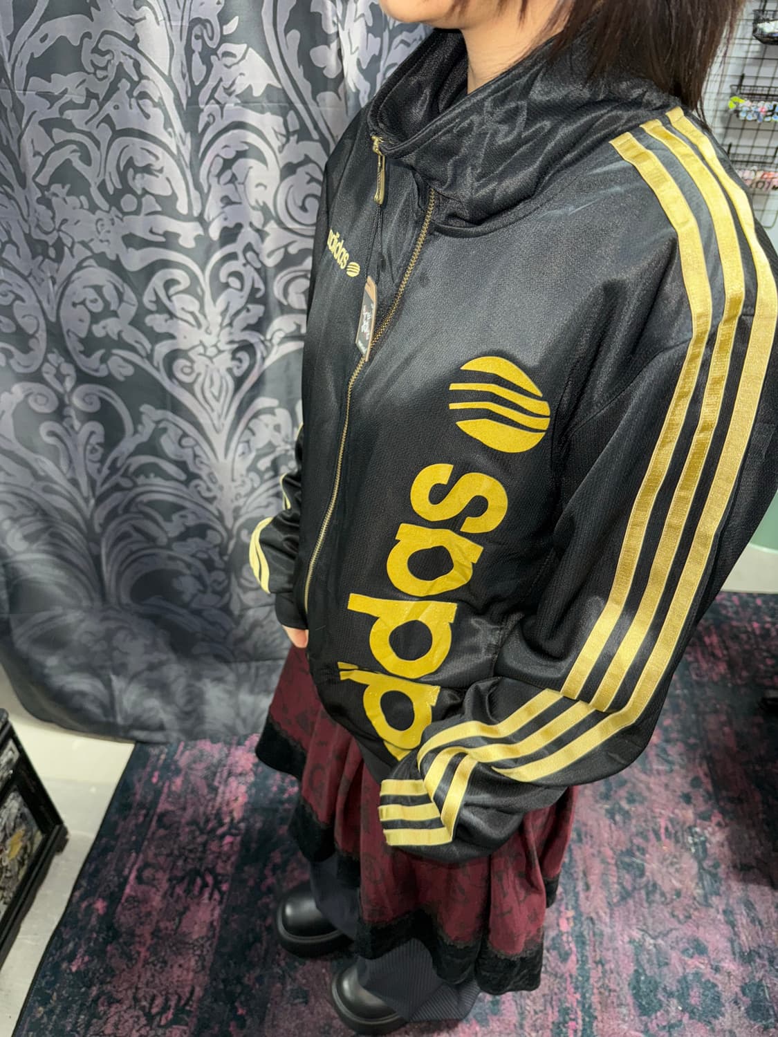 아디다스 Y2K 글리터 골드라인 집업 상품이미지6