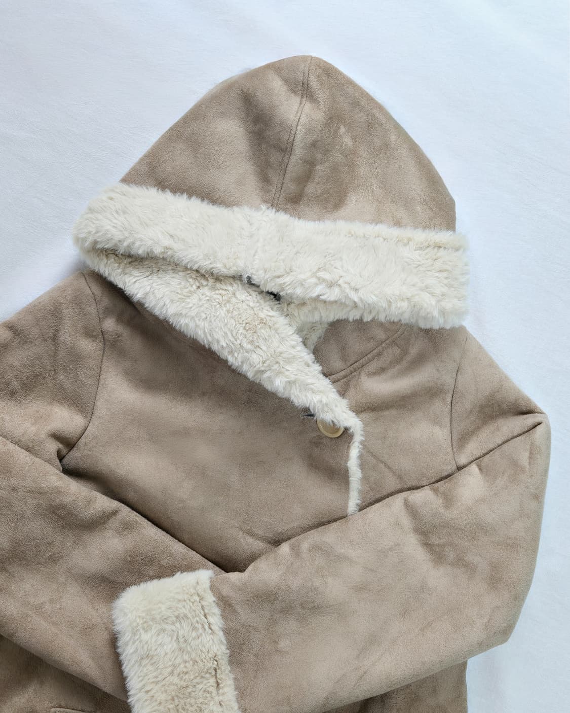 Heather 걸리시 롱 무스탕 퍼 코트 상품이미지3