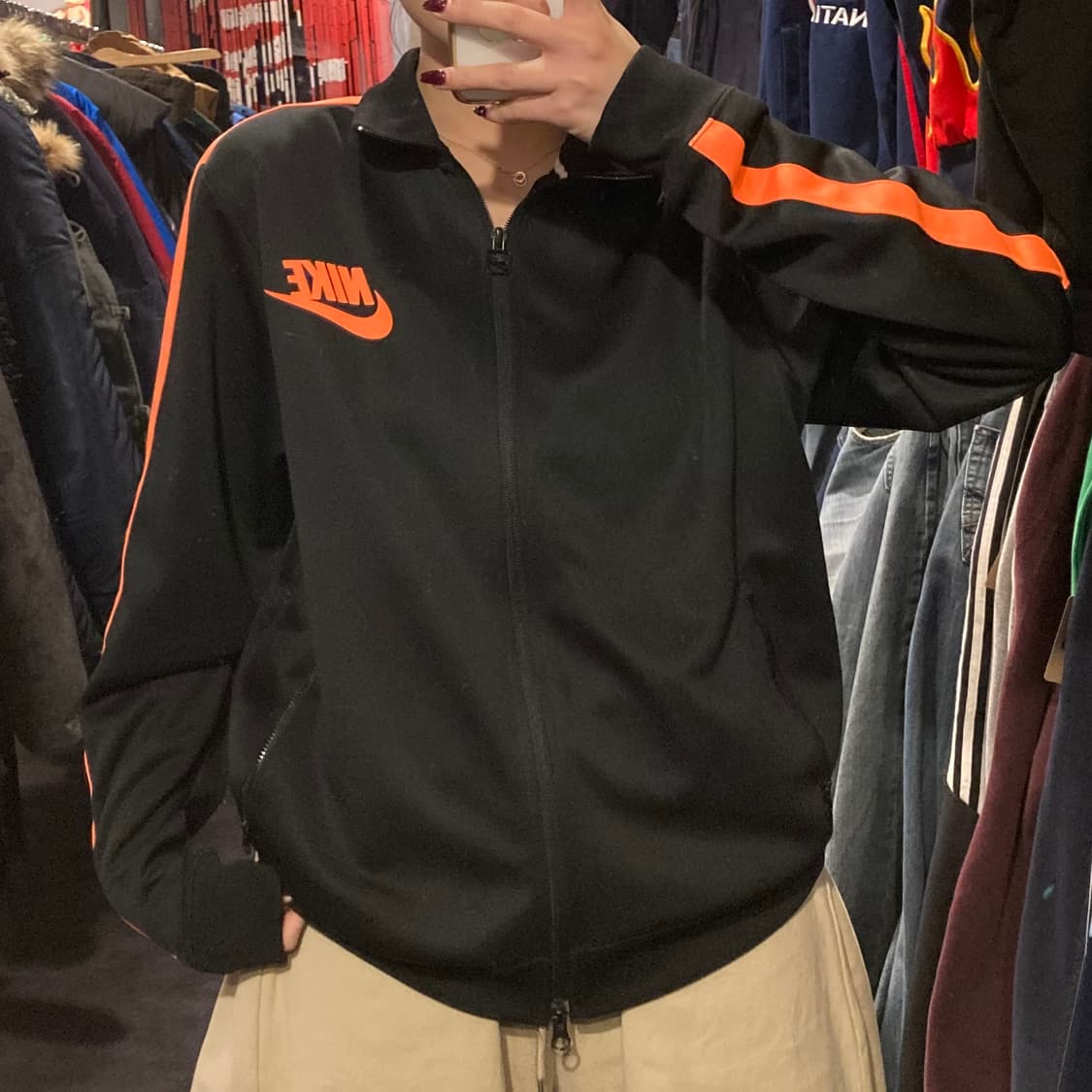 [IM] 나이키 블랙 오렌지 져지 집업 상품이미지4