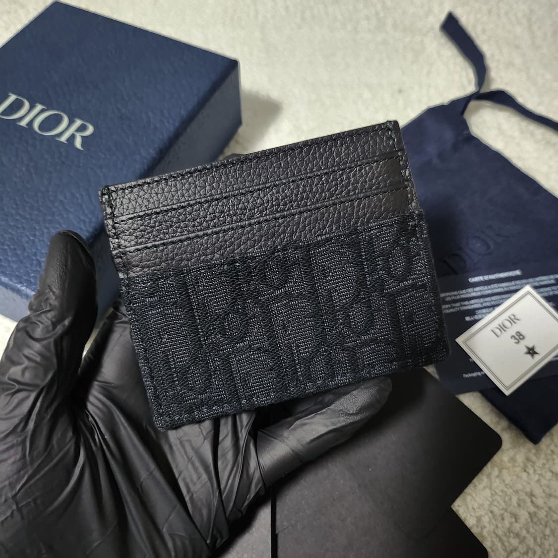 [신형/풀구성]디올 오블리크 카드홀더 카드지갑 블랙 상품이미지3