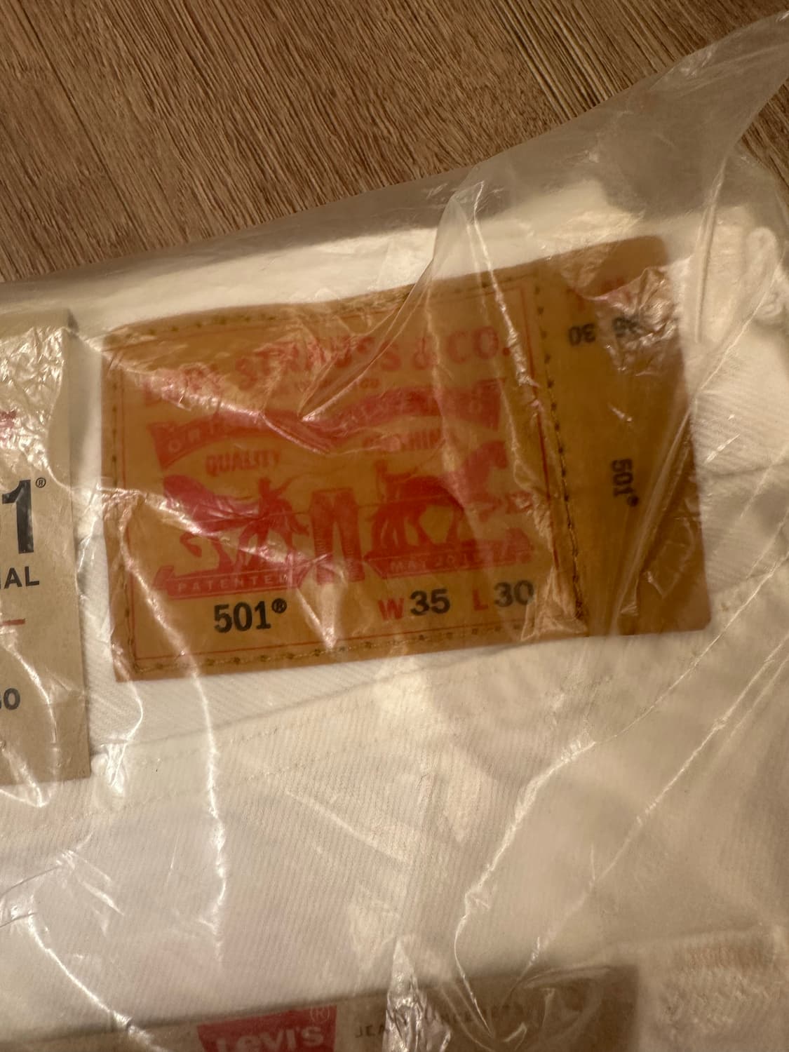 리바이스 501 화이트 진 35x30 상품이미지2