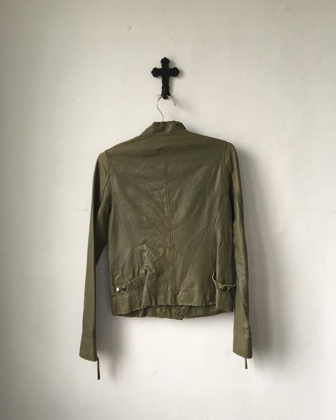 High neck lamb leather jacket 상품이미지2