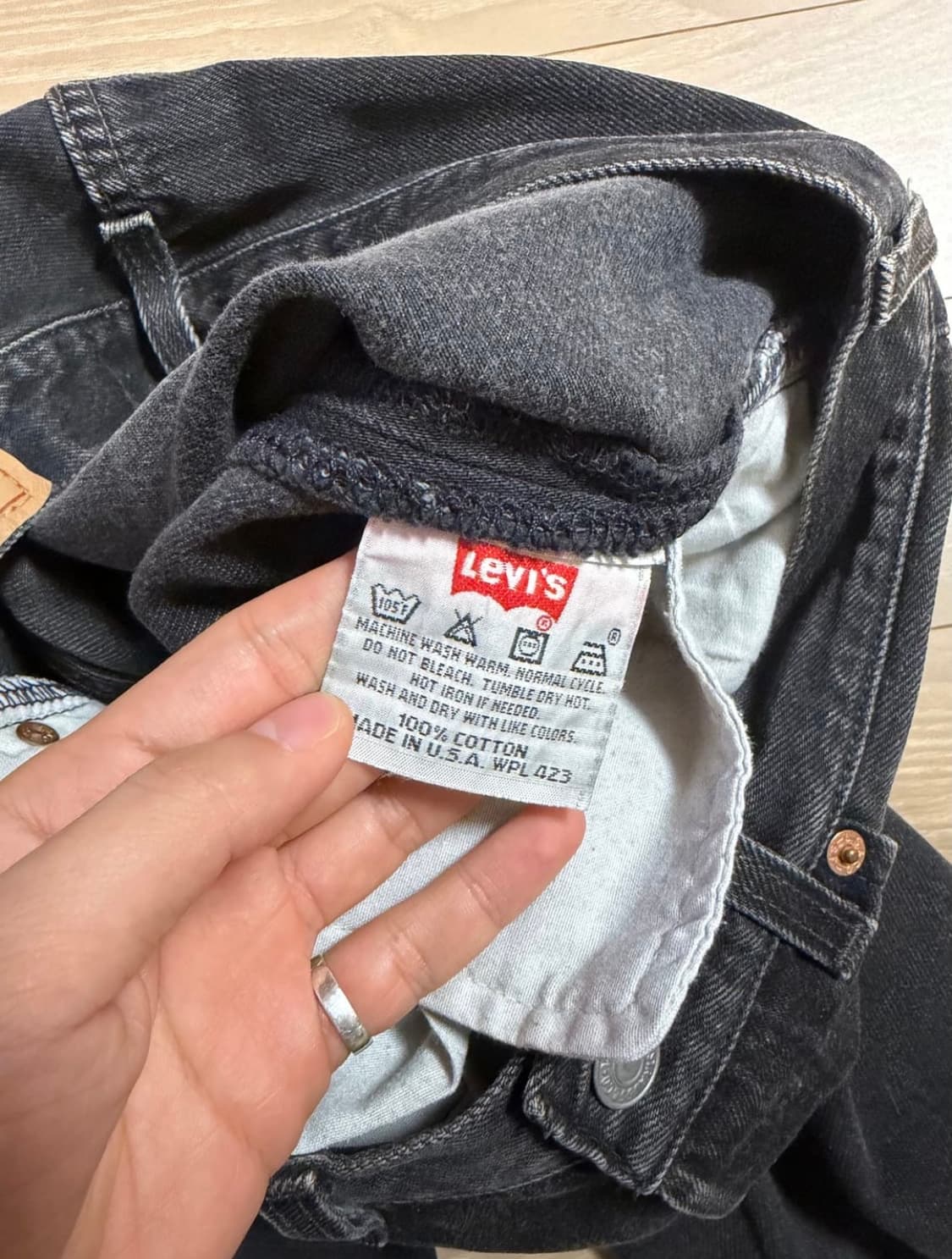 90s 리바이스 501(32x30) 0660 딥그레이 상품이미지4