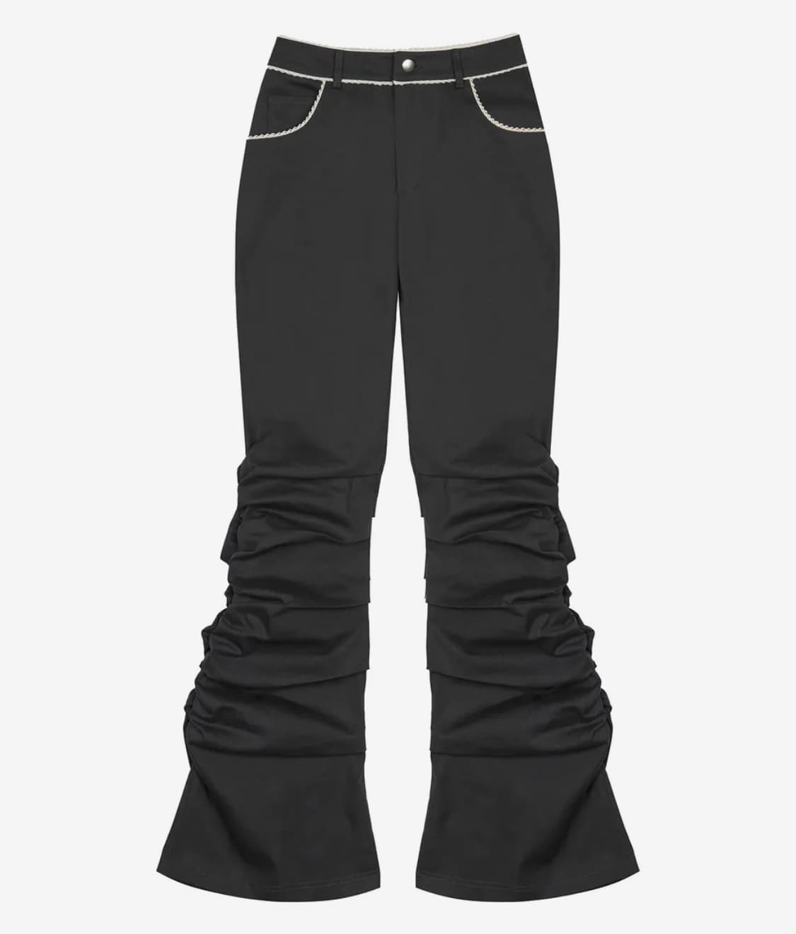 IM FRILL SHIRRING PANTS(CHARCOAL)  상품이미지1