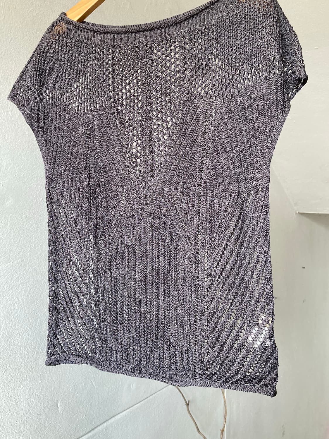 그레이 패턴 넥 포인트 레이어드 베스트 상품이미지3